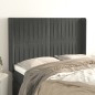 vidaXL Kopfteil mit Ohren Dunkelgrau 147x16x118/128 cm Samt