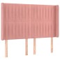 vidaXL Kopfteil mit Ohren Rosa 147x16x118/128 cm Samt vidaXL Kopfteil mit Ohren Rosa 147x16x118/128 cm Samt
