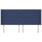 vidaXL Kopfteil mit Ohren Blau 183x16x118/128 cm Stoff vidaXL Kopfteil mit Ohren Blau 183x16x118/128 cm Stoff