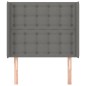 vidaXL Kopfteil mit Ohren Dunkelgrau 93x16x118/128 cm Stoff