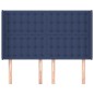 vidaXL Kopfteil mit Ohren Blau 147x16x118/128 cm Stoff vidaXL Kopfteil mit Ohren Blau 147x16x118/128 cm Stoff