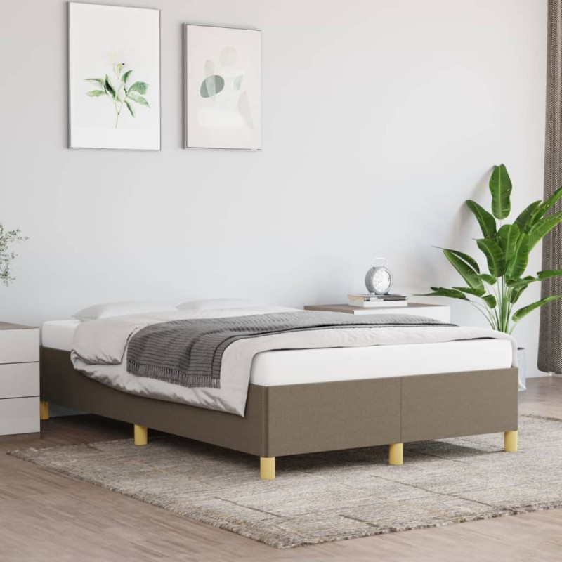 vidaXL Bettgestell Taupe 120x200 cm Stoff vidaXL Bettgestell Taupe 120x200 cm Stoff