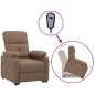 vidaXL Massagesessel mit Aufstehhilfe Braun Stoff vidaXL Massagesessel mit Aufstehhilfe Braun Stoff