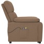 vidaXL Massagesessel mit Aufstehhilfe Braun Stoff vidaXL Massagesessel mit Aufstehhilfe Braun Stoff