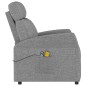vidaXL Massagesessel mit Aufstehhilfe Hellgrau Stoff vidaXL Massagesessel mit Aufstehhilfe Hellgrau Stoff