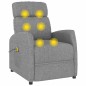 vidaXL Massagesessel mit Aufstehhilfe Hellgrau Stoff vidaXL Massagesessel mit Aufstehhilfe Hellgrau Stoff