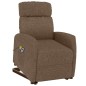 vidaXL Massagesessel mit Aufstehhilfe Braun Stoff vidaXL Massagesessel mit Aufstehhilfe Braun Stoff