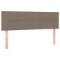 vidaXL LED Kopfteil Taupe 144x5x78/88 cm Stoff
