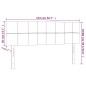vidaXL LED Kopfteil Taupe 144x5x78/88 cm Stoff