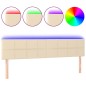 vidaXL LED Kopfteil Creme 160x5x78/88 cm Stoff vidaXL LED Kopfteil Creme 160x5x78/88 cm Stoff