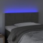 vidaXL LED Kopfteil Dunkelgrau 90x5x78/88 cm Samt