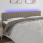 vidaXL LED Kopfteil Taupe 200x5x78/88 cm Stoff vidaXL LED Kopfteil Taupe 200x5x78/88 cm Stoff