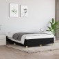 Bettgestell Schwarz 140x190 cm Stoff Bettgestell Schwarz 140x190 cm Stoff
