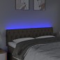 vidaXL LED Kopfteil Taupe 144x7x78/88 cm Stoff