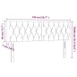 vidaXL LED Kopfteil Blau 144x7x78/88 cm Stoff