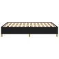 Bettgestell Schwarz 140x190 cm Stoff Bettgestell Schwarz 140x190 cm Stoff