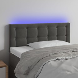 vidaXL LED Kopfteil Dunkelgrau 80x5x78/88 cm Samt