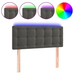 vidaXL LED Kopfteil Dunkelgrau 80x5x78/88 cm Samt
