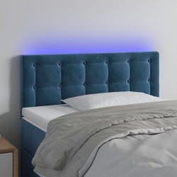 vidaXL LED Kopfteil Dunkelblau 80x5x78/88 cm Samt
