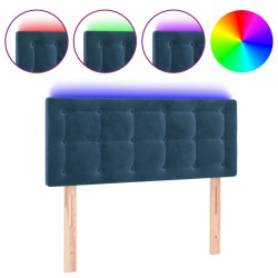 vidaXL LED Kopfteil Dunkelblau 80x5x78/88 cm Samt