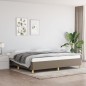 vidaXL Bettgestell Taupe 200x200 cm Stoff vidaXL Bettgestell Taupe 200x200 cm Stoff