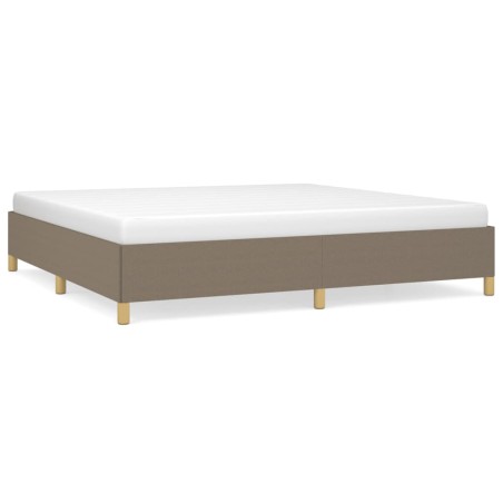 vidaXL Bettgestell Taupe 200x200 cm Stoff