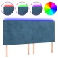 vidaXL LED Kopfteil Dunkelblau 180x5x118/128 cm Samt vidaXL LED Kopfteil Dunkelblau 180x5x118/128 cm Samt