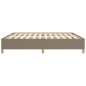 vidaXL Bettgestell Taupe 200x200 cm Stoff vidaXL Bettgestell Taupe 200x200 cm Stoff