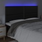 vidaXL LED Kopfteil Schwarz 180x5x118/128 cm Kunstleder vidaXL LED Kopfteil Schwarz 180x5x118/128 cm Kunstleder