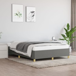 vidaXL Bettgestell Dunkelgrau 140x200 cm Stoff