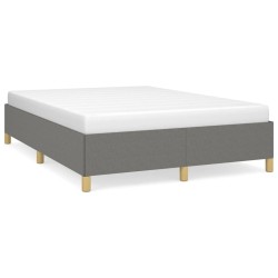 vidaXL Bettgestell Dunkelgrau 140x200 cm Stoff