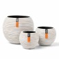 Capi 3-tlg. Blumentopf-Set Nature Rib Kugelform Elfenbein Capi 3-tlg. Blumentopf-Set Nature Rib Kugelform Elfenbein