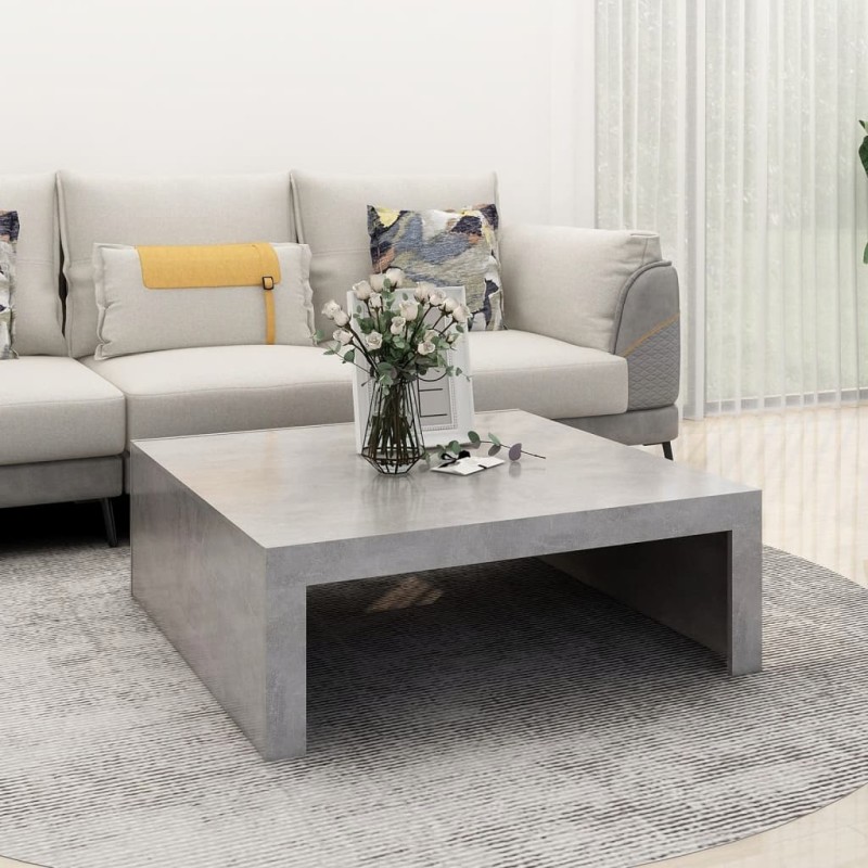 vidaXL Couchtisch Betongrau 100x100x35 cm Holzwerkstoff vidaXL Couchtisch Betongrau 100x100x35 cm Holzwerkstoff