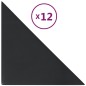 vidaXL Wandpaneele 12 Stk. Schwarz 30x30 cm Kunstleder 0,54 m² vidaXL Wandpaneele 12 Stk. Schwarz 30x30 cm Kunstleder 0,54 m²