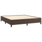 vidaXL Bettgestell Braun 160x200 cm Kunstleder vidaXL Bettgestell Braun 160x200 cm Kunstleder