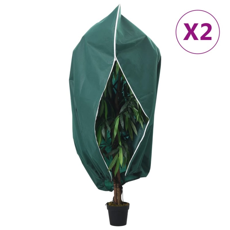 vidaXL Wintervlies mit Reißverschluss 2 Stk. 70 g/m² 1x1,55 m vidaXL Wintervlies mit Reißverschluss 2 Stk. 70 g/m² 1x1,55 m