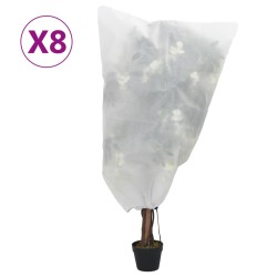 vidaXL Wintervlies mit Kordelzug 8 Stk. 70 g/m² 0,8x1 m