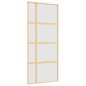 vidaXL Schiebetür Golden 90x205 cm Matt ESG-Glas und Aluminium vidaXL Schiebetür Golden 90x205 cm Matt ESG-Glas und Aluminium