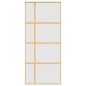 vidaXL Schiebetür Golden 90x205 cm Matt ESG-Glas und Aluminium vidaXL Schiebetür Golden 90x205 cm Matt ESG-Glas und Aluminium