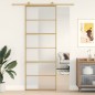 vidaXL Schiebetür Golden 76x205 cm Matt ESG-Glas und Aluminium vidaXL Schiebetür Golden 76x205 cm Matt ESG-Glas und Aluminium
