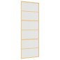 vidaXL Schiebetür Golden 76x205 cm Matt ESG-Glas und Aluminium vidaXL Schiebetür Golden 76x205 cm Matt ESG-Glas und Aluminium