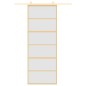 vidaXL Schiebetür Golden 76x205 cm Matt ESG-Glas und Aluminium vidaXL Schiebetür Golden 76x205 cm Matt ESG-Glas und Aluminium