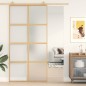 vidaXL Schiebetür Golden 102,5x205 cm Matt ESG-Glas und Aluminium vidaXL Schiebetür Golden 102,5x205 cm Matt ESG-Glas und Aluminium