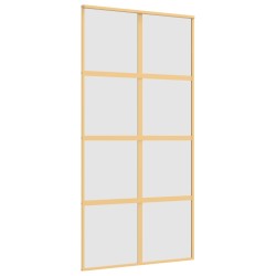 vidaXL Schiebetür Golden 102,5x205 cm Matt ESG-Glas und Aluminium