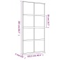 vidaXL Schiebetür Golden 102,5x205 cm Matt ESG-Glas und Aluminium vidaXL Schiebetür Golden 102,5x205 cm Matt ESG-Glas und Aluminium