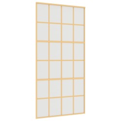 vidaXL Schiebetür Golden 102,5x205 cm Matt ESG-Glas und Aluminium