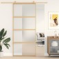 vidaXL Schiebetür Golden 90x205 cm Matt ESG-Glas und Aluminium vidaXL Schiebetür Golden 90x205 cm Matt ESG-Glas und Aluminium