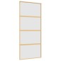 vidaXL Schiebetür Golden 90x205 cm Matt ESG-Glas und Aluminium vidaXL Schiebetür Golden 90x205 cm Matt ESG-Glas und Aluminium