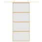 vidaXL Schiebetür Golden 90x205 cm Matt ESG-Glas und Aluminium vidaXL Schiebetür Golden 90x205 cm Matt ESG-Glas und Aluminium