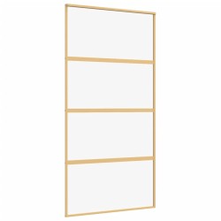vidaXL Schiebetür Golden 102,5x205 cm ESG-Klarglas und Aluminium